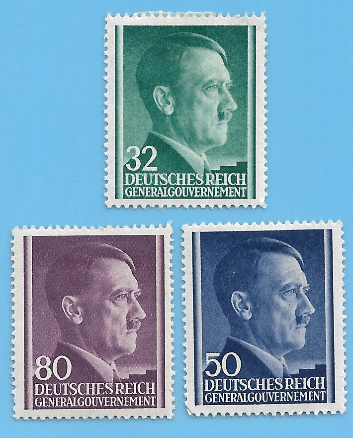 Germany WW2 1941 Third Reich Poland Adolf Hitler Stamp Lot WW2 ERA #48 - Image 1 of 1