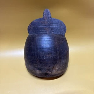 Antique/Vintage Primitive Wood Wall Hanging Pouch Basket Rounded Early American - Picture 1 of 8