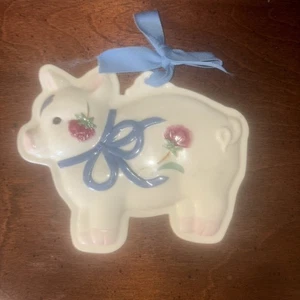 Colección LENOX “Poppies on Blue” Barnyard - Prensa de galletas de cerdo con receta de galletas - Imagen 1 de 6