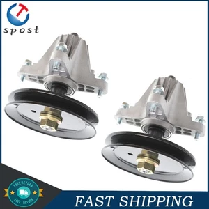 2 Spindle Assembly W/Pulley Bolt For Troy Bilt Tb42 Pony Bronco Tb42 7-Speed - Imagen 1 de 5
