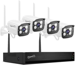 Sistema de cámara de seguridad Supersonic SC-5004NVR-Kit 4 canales 1080P WiFi, disco duro de 1 TB, 2 vías - Imagen 1 de 4