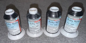 Lot of 4 Gutermann Bulky Nylon Overlocking Thread 1000 Black NEW - Picture 1 of 4