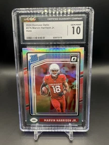 2024 Donruss Optic Rookie Marvin Harrison Jr. #276 Holo Prizm RC CGC 10 - Bild 1 von 2