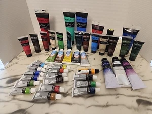 Lote Mixto de Suministros de Pintura Acrílica y Óleo Colores Noticias y Usado  - Imagen 1 de 13