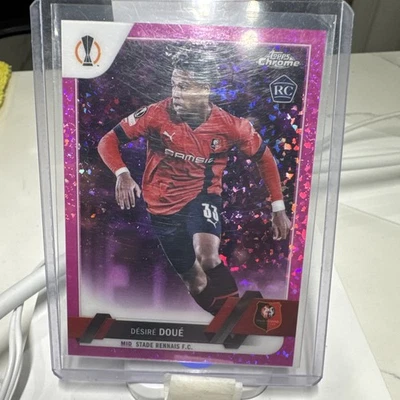 2022-23 Topps UEFA Club Competitions - Desire Doue #48 Pink Mini Diamond  /175 - Image 1 of 3