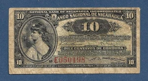 (DN) Nicaragua 10 Centavos 1912 P-52f Fine+ - Bild 1 von 2