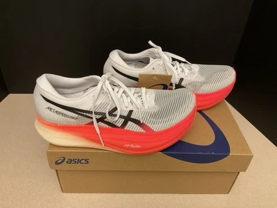 New! Womens Asics Metaspeed Sky+ White/Black/Sunrise Running Shoes. Size 7. Nice - Image 1 of 4