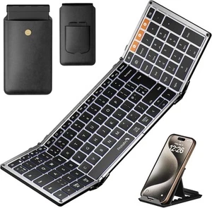 ProtoArc XK01 Plus Foldable Keyboard Backlit Folding Portable Bluetooth Keyboard - Afbeelding 1 van 7