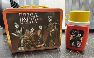 KISS LUNCHBOX With Thermos 1977 VINTAGE AUCOIN King Seeley Gene Ace Paul Peter - Picture 1 of 24