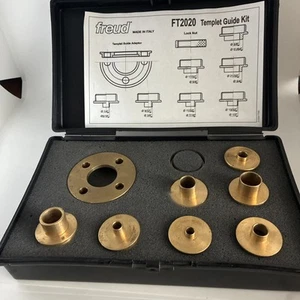 k14) Kit de guía de templos Freud FT2020 herramienta de enrutador de latón tuerca de seguridad Italia carpintería - Imagen 1 de 3