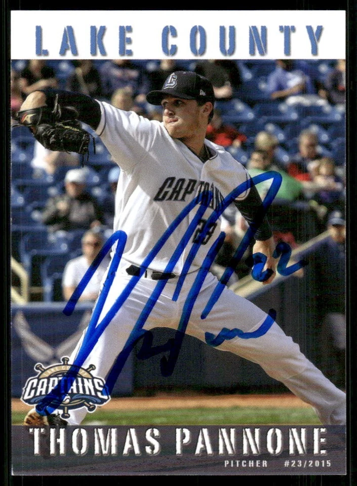 2015 Lake County Captains THOMAS PANNONE Signed Card autograph auto BLUE JAYS - Image 1 of 1