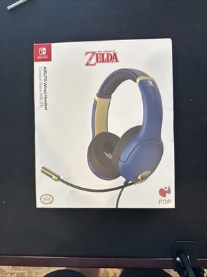 Zelda/Hyrule Blue PDP - AIRLITE Wired Gaming Headset For Nintendo Switch NEW - Image 1 of 3