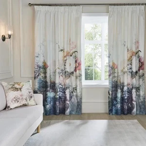 Holly Willoughby Dramatic Bloom Tende pieghettate a matita FODERATE W168 goccia 182 cm - Foto 1 di 3