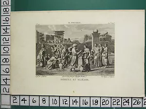 c1810 ANTIQUE PRINT ~ N. POUSSIN REBECCA ET ELIEZER - Picture 1 of 1