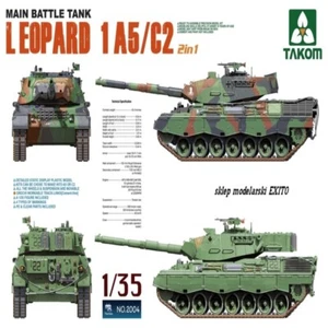 TAKOM 2004 1/35 MAIN BATTLE TANK LEOP ARD 1A5/C2 2in1 Plastic model kit - Picture 1 of 2