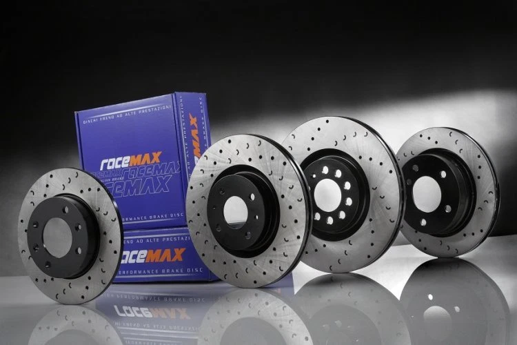 RACE MAX Dischi Freno Sport BAFFATI FORATI ANTERIORI ALFA ROMEO 166 LANCIA K KAPPA 281x26