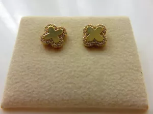 Gold Solid Stud Earrings 9 Carat Yellow 10mm - Picture 1 of 4