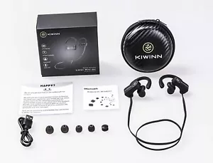 Wireless Bluetooth Headphones - Sweatproof Workout Earbuds HD Stereo Sound Noise - Picture 1 of 6