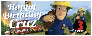 Fireman Sam Party Banner - Personalised - Any Name and age - Picture 1 of 1