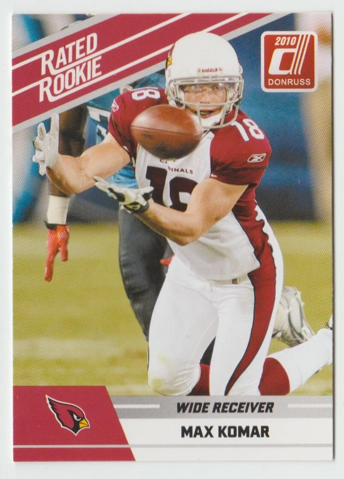 2010 Donruss Rated Rookies #70 Max Komar - Arizona Cardinals - Image 1 of 2