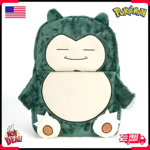 Pokemon Gengar Pikachu Plush Backpack Trendy Cool Large Bag New - Picture 1 of 14