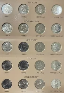 1999-2003 P D S S Statehood Quarters Proof & Silver Proof in Dansco Folder - Picture 1 of 14