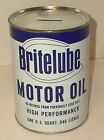 BRITELUBE MOTOR OIL CAN COIN BANK 1950s NOS quart CAR AUTOMOBILE GAS display 