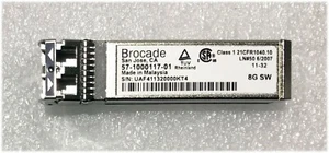 Brocade 57-1000117-01 - 8GB FC 850nm SW SFP+ Fibre Optic Transceiver - Picture 1 of 4