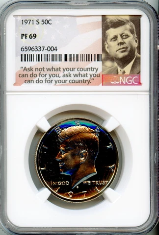 NGC - Kennedy Half Dollar - 50c - 1971 S - PF-69 Cover