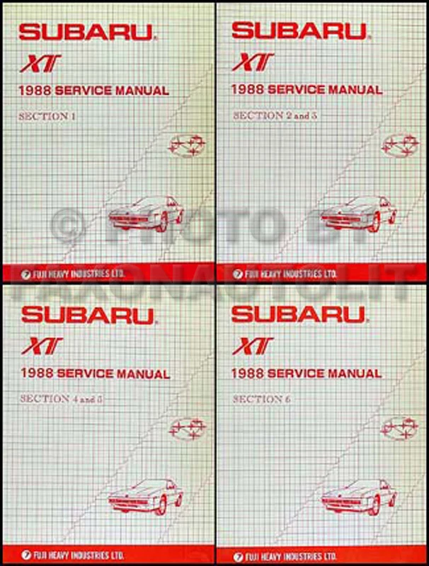 1988 Subaru XT Reparación Tienda Servicio Manual Originales Juego De 4 Volúmenes - Imagen 1 de 2