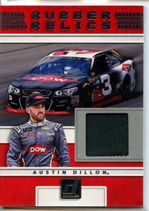 2018 Donruss Racing NASCAR Rubber Relics Race Used Tire Austin Dillon