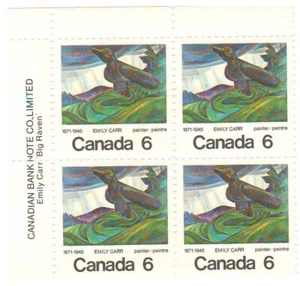 Canada #532 U/L Corner Block, Big Raven by Emily Carr, Superb MINT NH Condition! - Picture 1 of 2