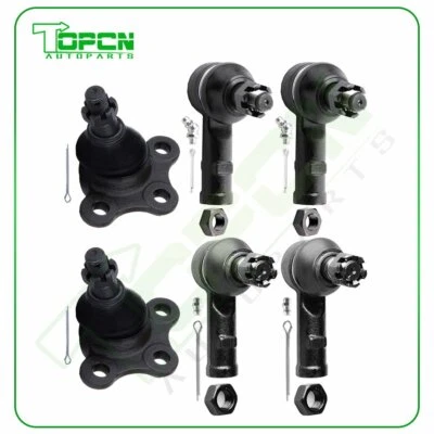 6pcs Upper Ball Joint Outer Inner Tie Rod For 1995-2001 2002 Isuzu Trooper 4WD Foto 1 de 4