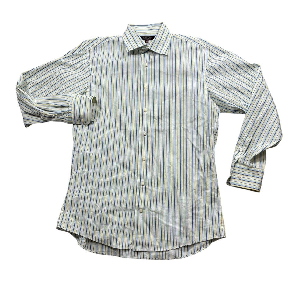 Santorelli 15 1/2 Regular Men's Dress Shirt Long Sleeve Button Up 100% Cotton - Image 1 of 4