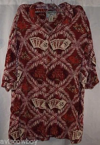 Camisa de póquer Big Dogs Hawaiian St. Bernard Ace of Spades Palm Lucky para hombre XL - Imagen 1 de 7