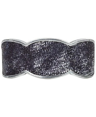 Браслет-манжета Patricia Nash серебристый текстурированная кожа вставка - Изображение 1 из 2