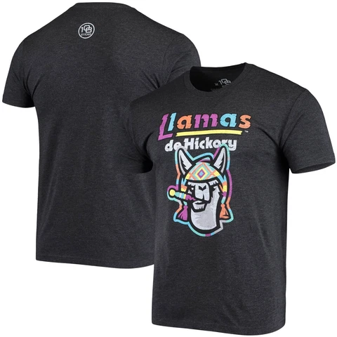 Men's Black Llamas de Hickory Copa de la Diversion Home Tri-Blend T-Shirt Cover