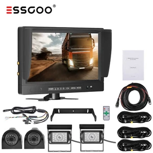 4 X Rückfahrkamera RÜCKFAHRSYSTEM Mit + 9" Split Monitor für KFW LKW Bus 12/24V - Bild 1 von 13