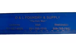 D & L Foundry Supply Lineal Werbung California Utah Washington The Iron Man - Bild 1 von 12