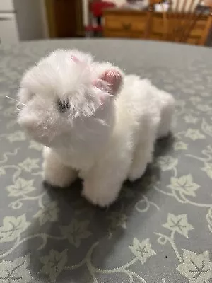 Ganz Lil' Kinz HS110 White Persian Cat Stuffed Animal Plush Fluffy Soft 6" Bow - Image 1 of 4