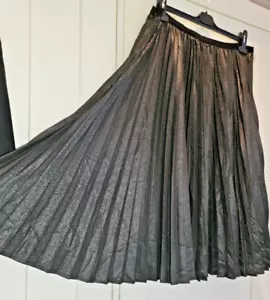 Silver Grey Pleated Skirt 16 Hobbs New Flared Cocktail Party Wedding Cruise Blac - Picture 1 of 9