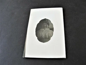 Pretty Young Lady Smiling-Real Photo Postcard (RPPC)-Stamp Box-AZO (1904-1918).  - Picture 1 of 2