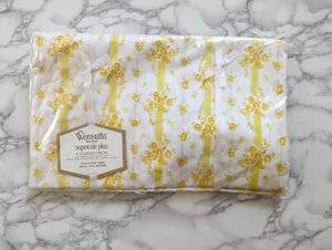 Vintage NOS Twin Fitted Sheet Wamsutta Supercale Plus Rambling Rose Yellow Flora - Picture 1 of 7