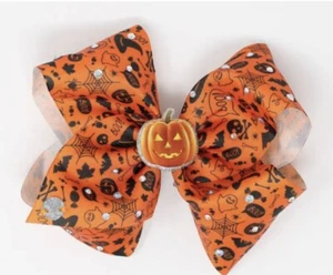 2 Pc JOJO Siwa Halloween Bow Dark Orange - Picture 1 of 2