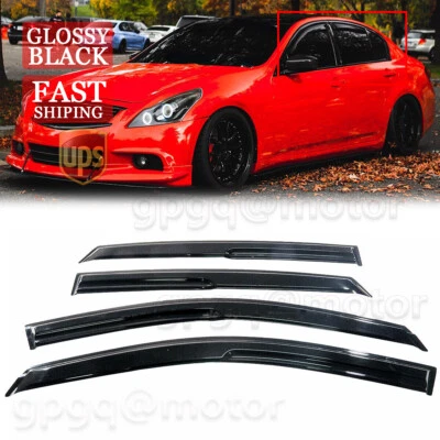 For Infiniti G35 G37 G25 Sedan JDM-Mugen Style Window Visor Rain Guard Deflector - Image 1 of 4