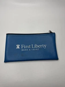 Vintage First Liberty Bank & Trust Zipper Money Bag Banking Deposit Bag - Picture 1 of 6