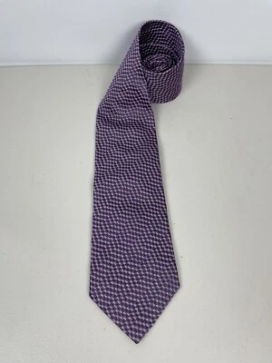Corbata Tom Ford Lila Púrpura Jacquard Mezcla Seda Hecha en Italia Clásica Cuello Foto 1 de 4