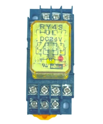 IDEC RY4S-UL DC24V 29Z34 8A 240VAC Electromechanical Relay PYF14A Socket - Image 1 of 4