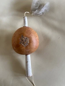 Vintage Native American Hopi Hand Painted Gourd Rattle 8.5" - Picture 1 of 4