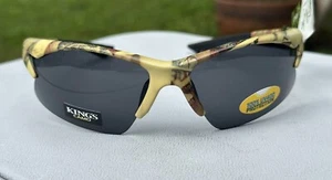 24/7 Life ~ King's Camo CA1 Half-Rim Wrap Sunglasses -Lite Camo - Blk Lens - Picture 1 of 4